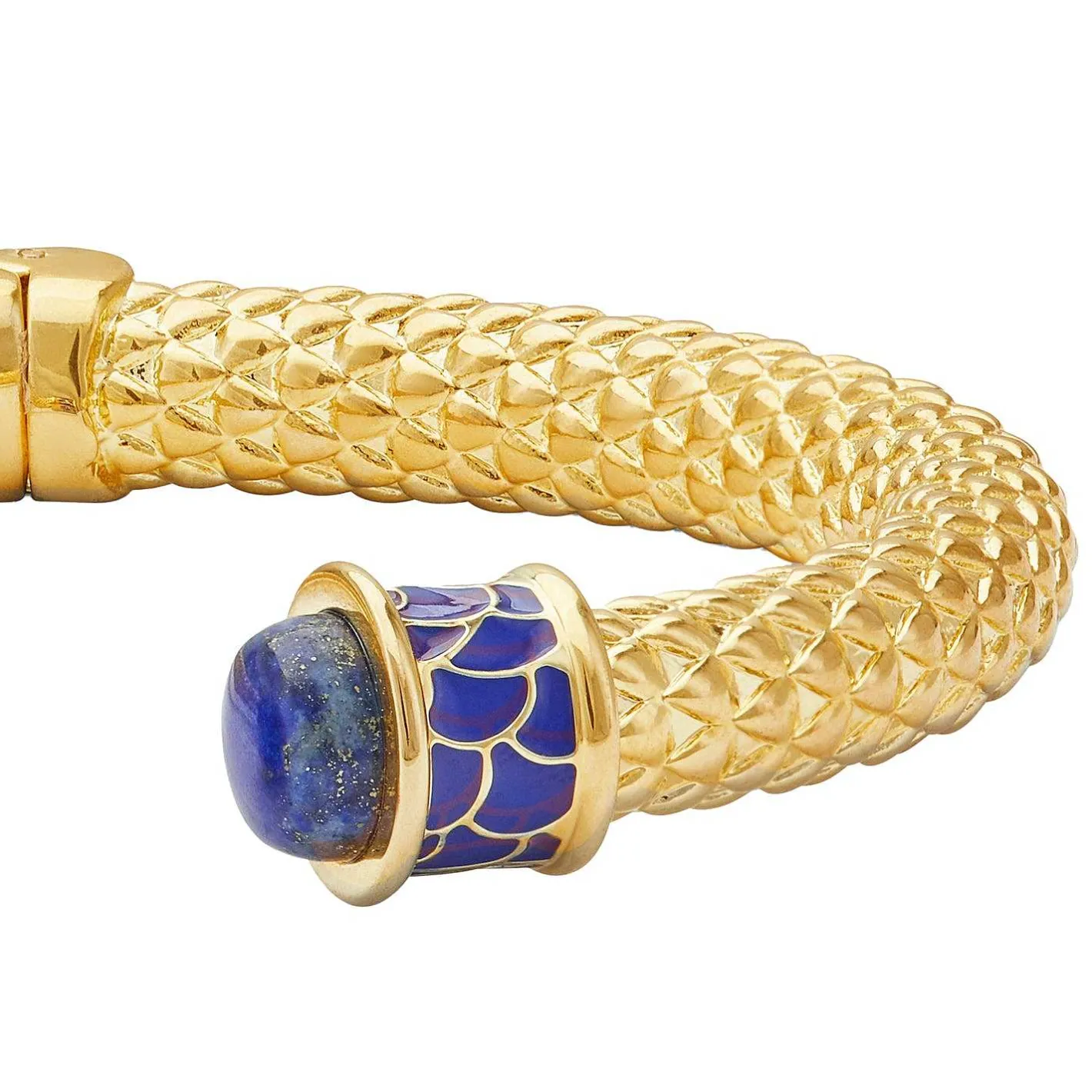 Halcyon Days Torque Bangles*Minoan Torque Cobalt & Gold Bangle