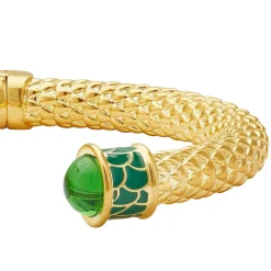 Halcyon Days Torque Bangles*Minoan Torque Emerald & Gold Bangle