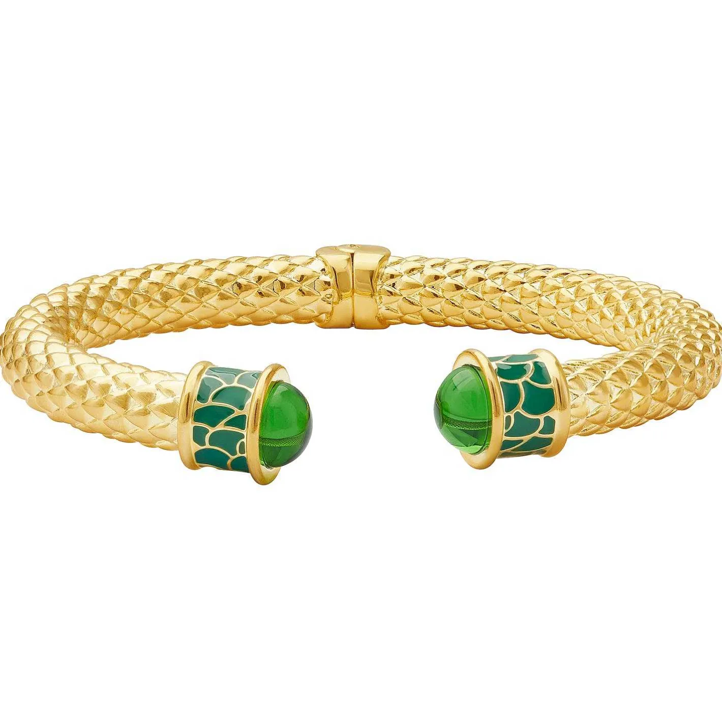 Halcyon Days Torque Bangles*Minoan Torque Emerald & Gold Bangle
