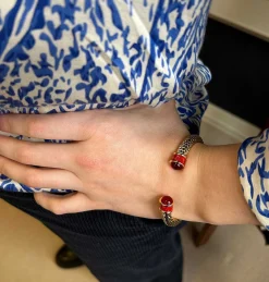 Halcyon Days Torque Bangles*Minoan Torque Ruby & Gold Bangle