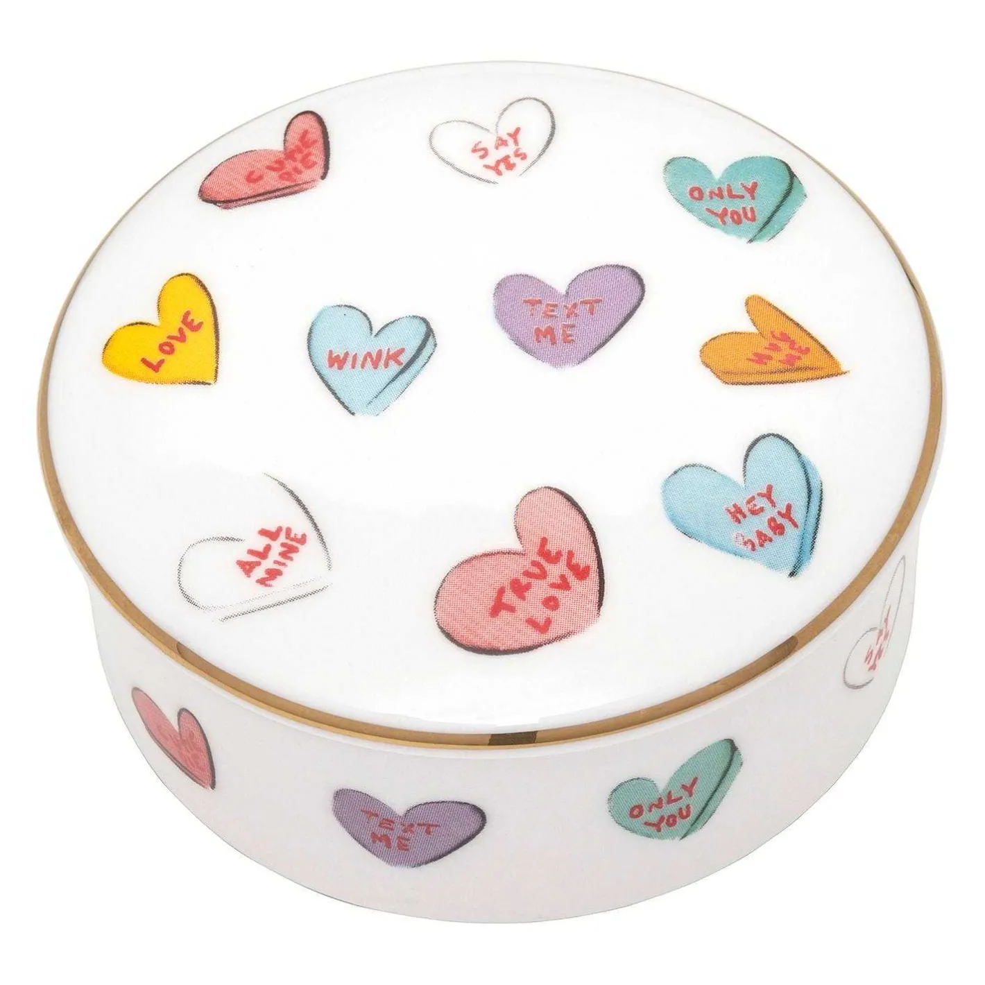 Halcyon Days Trinket Trays & Boxes*Only You English Fine Bone China Trinket Box |