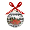 Halcyon Days Baubles*Parterre Black With Poinsettia Bauble |