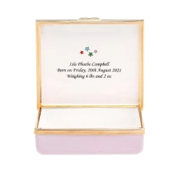 Halcyon Days Nursery & Christening*Prestige Newborn Enamel Box - Personalised