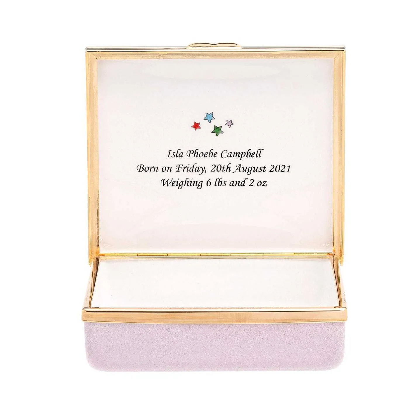 Halcyon Days Nursery & Christening*Prestige Newborn Enamel Box - Personalised