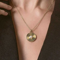 Halcyon Days Necklaces & Earrings*Salamander Cabochon Pearl & Gold Necklace