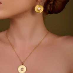 Halcyon Days Necklaces & Earrings*Salamander Cabochon Pearl & Gold Earrings