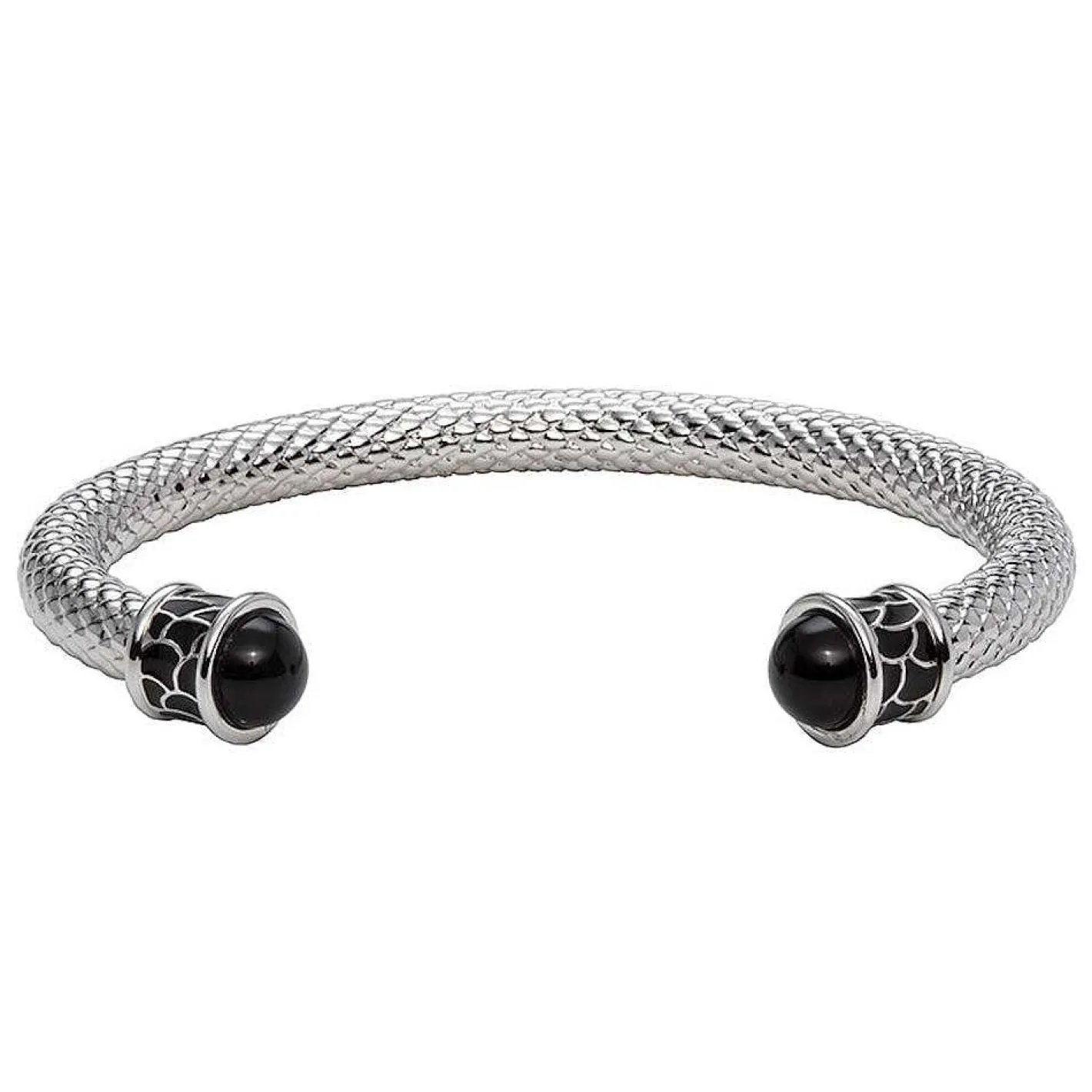 Halcyon Days Torque Bangles*Salamander Torque Black & Silver Bangle |