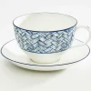 Halcyon Days Teaware*Serengeti Basket Weave Breakfast Cup & Saucer