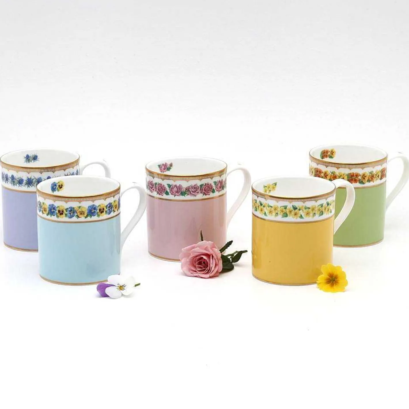 Halcyon Days Mugs*Shell Garden Floral Fine Bone China Mug |
