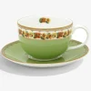 Halcyon Days Teaware*Shell Garden Floral Teacup & Saucer |