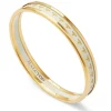 Halcyon Days Enamel Bangles*Skinny Bee Cream & Gold Enamel Bangle |