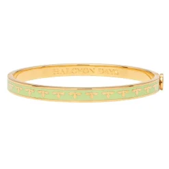 Halcyon Days Hinged Bangles*Skinny Bee Meadow & Gold Bangle |