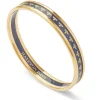 Halcyon Days Enamel Bangles*Skinny Bee Navy & Gold Enamel Bangle |