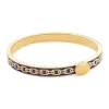 Halcyon Days Hinged Bangles*Skinny Chain Cobalt & Gold Hinged Bangle |