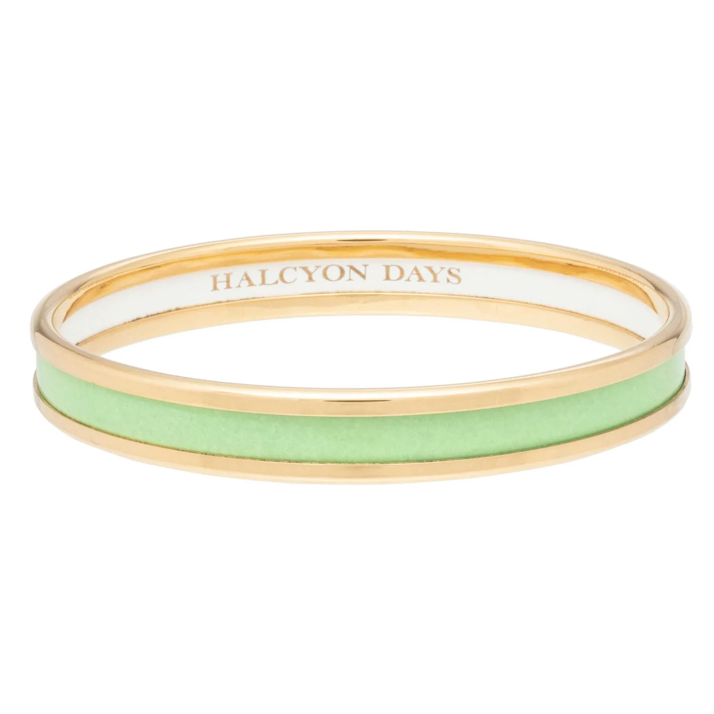 Halcyon Days Enamel Bangles*Skinny Meadow & Gold Enamel Bangle |