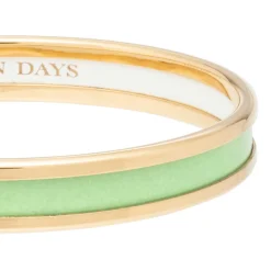 Halcyon Days Enamel Bangles*Skinny Meadow & Gold Enamel Bangle |