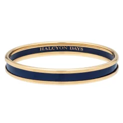 Halcyon Days Enamel Bangles*Skinny Navy & Gold Enamel Bangle |