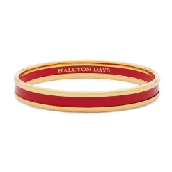 Halcyon Days Enamel Bangles*Skinny Red & Gold Enamel Bangle |