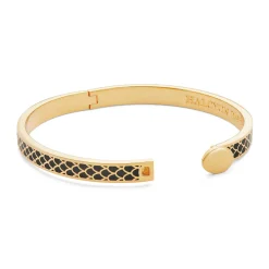 Halcyon Days Hinged Bangles*Skinny Salamander Black & Gold Bangle |
