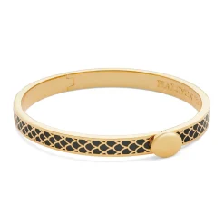 Halcyon Days Hinged Bangles*Skinny Salamander Black & Gold Bangle |