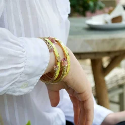 Halcyon Days Hinged Bangles*Skinny Salamander Buttercup & Gold Bangle |