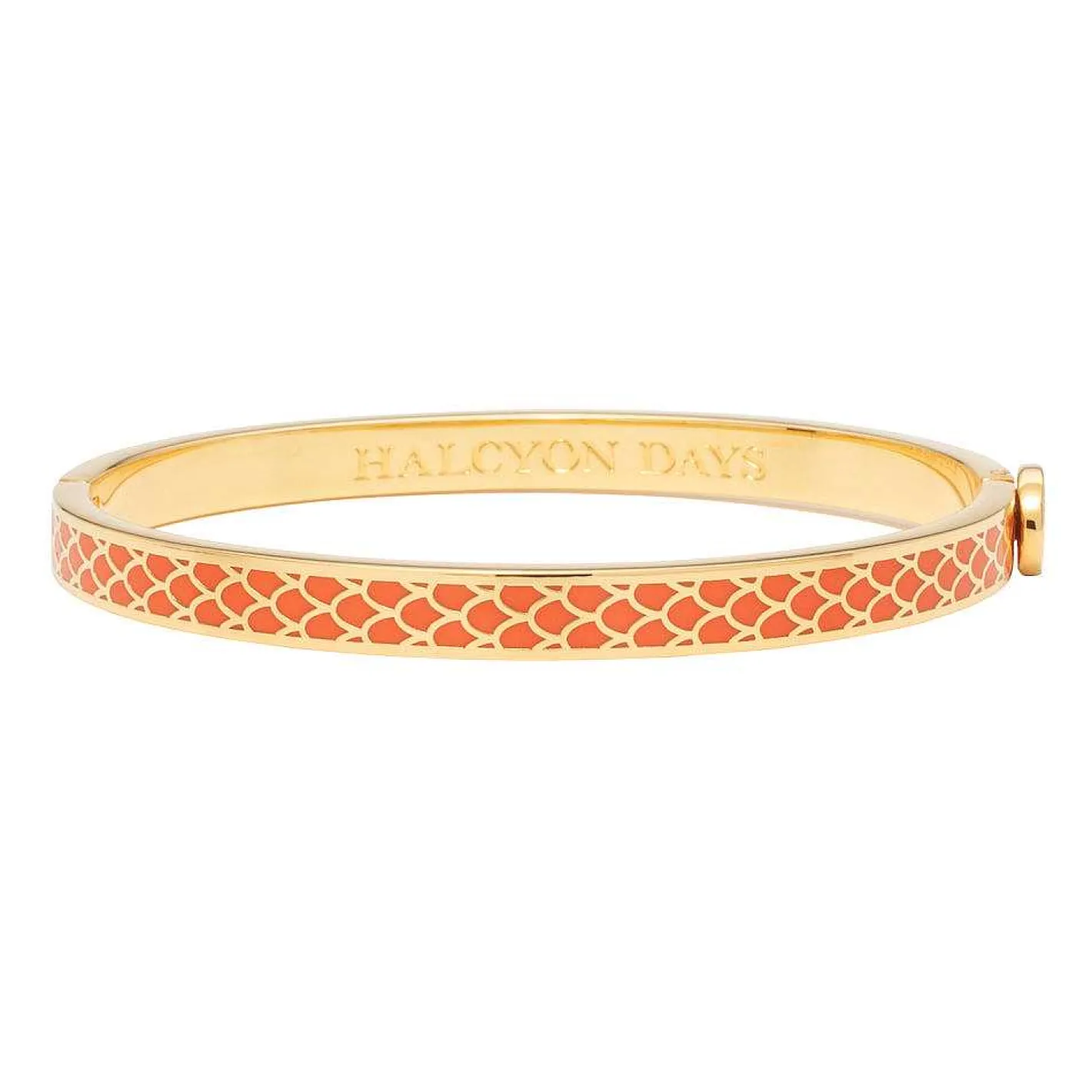 Halcyon Days Hinged Bangles*Skinny Salamander Orange & Gold Bangle |