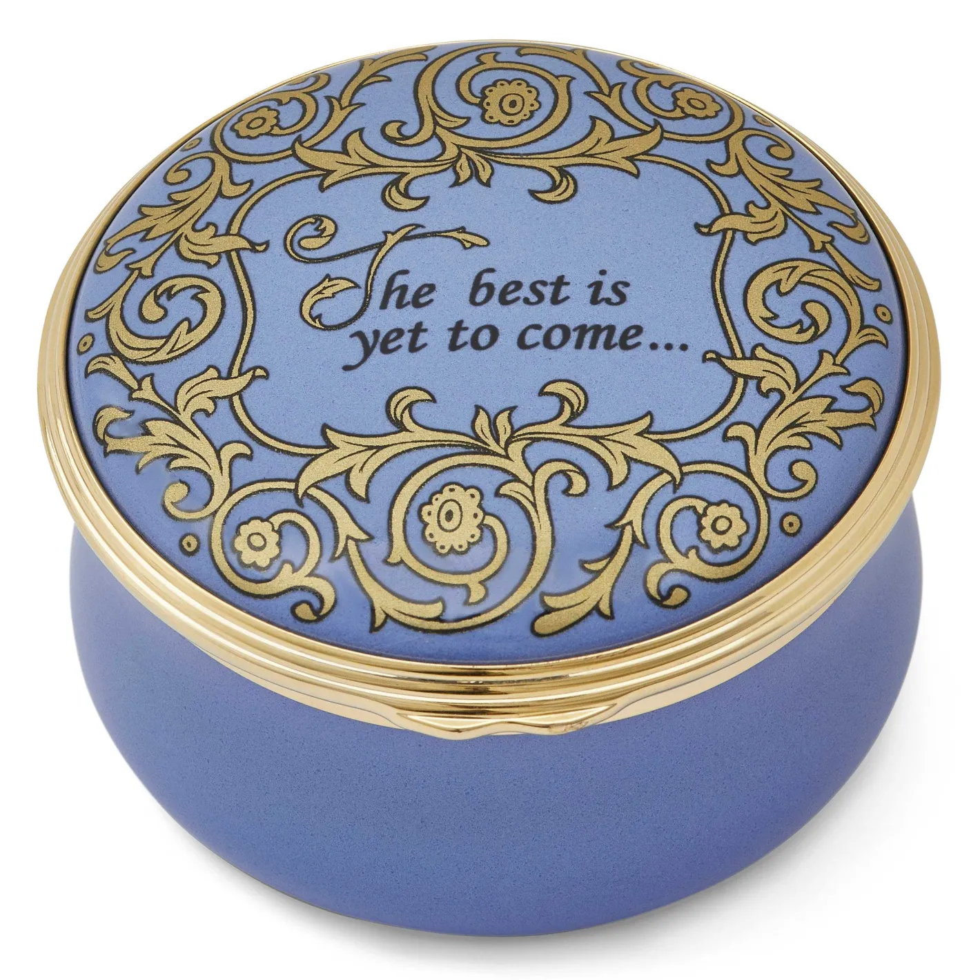Halcyon Days Message & Occasions*The Best Is Yet To Come Enamel Box |