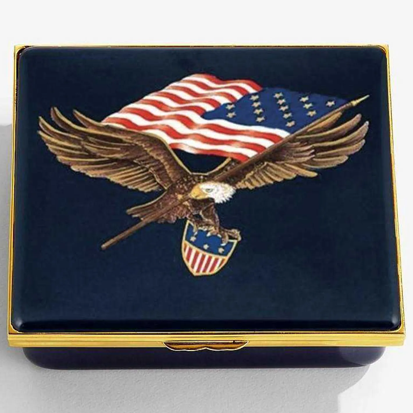 Halcyon Days Iconic America*The Star Spangled Banner Enamel Box |