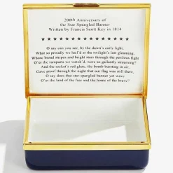 Halcyon Days Iconic America*The Star Spangled Banner Enamel Box |