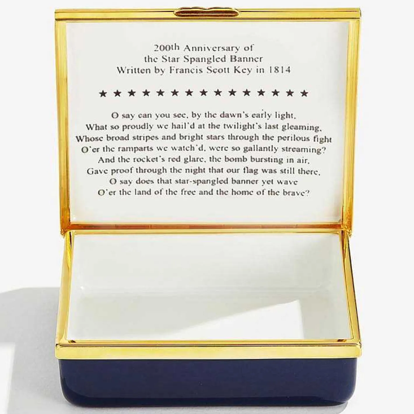 Halcyon Days Iconic America*The Star Spangled Banner Enamel Box |