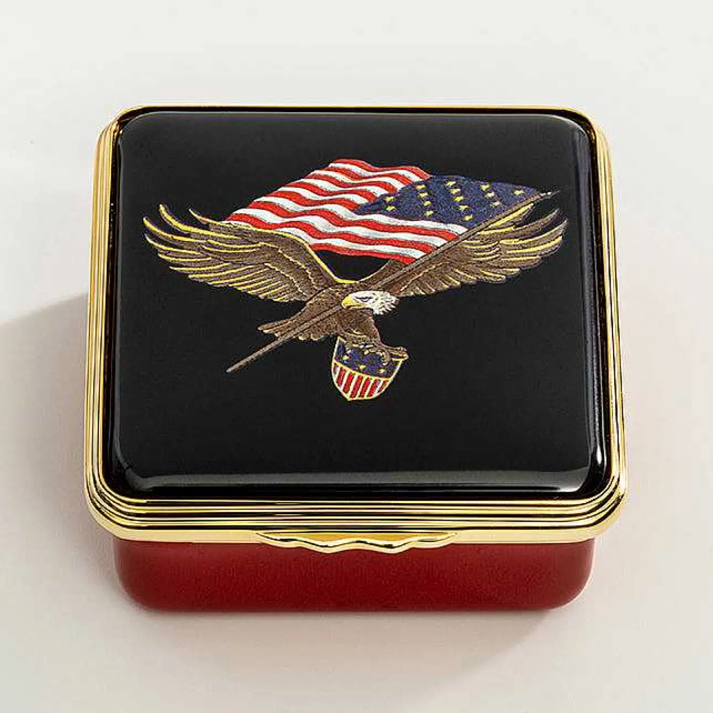 Halcyon Days Personalisation*The Star Spangled Banner Enamel Box - Personalised