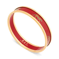 Halcyon Days Enamel Bangles*Tiger Enamel Bangle In Red & Gold |