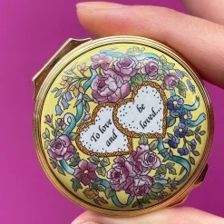 Halcyon Days Message & Occasions*To Love And Be Loved Enamel Box |