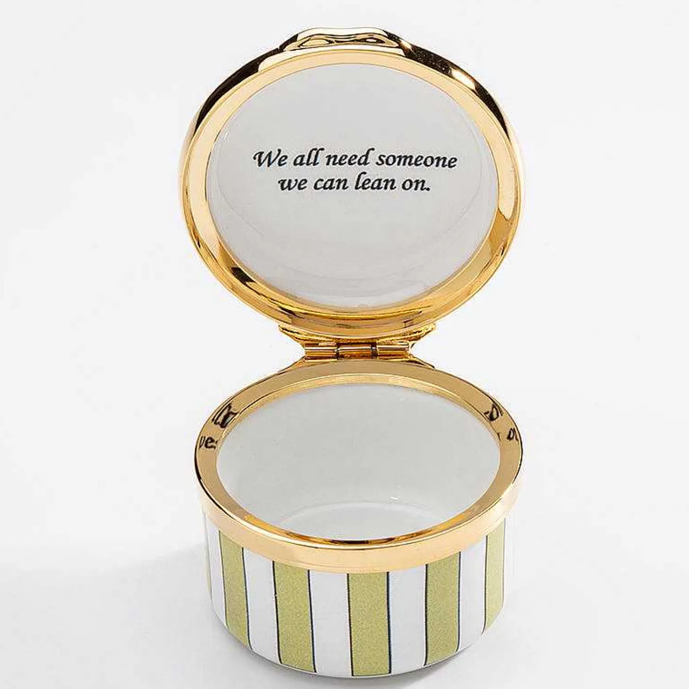 Halcyon Days Message & Occasions*We All Need Someone Green Enamel Box |