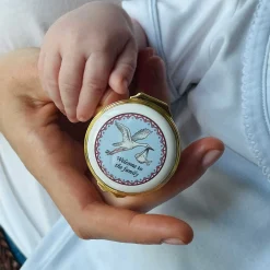 Halcyon Days Message & Occasions*Welcome To The Family Enamel Box |