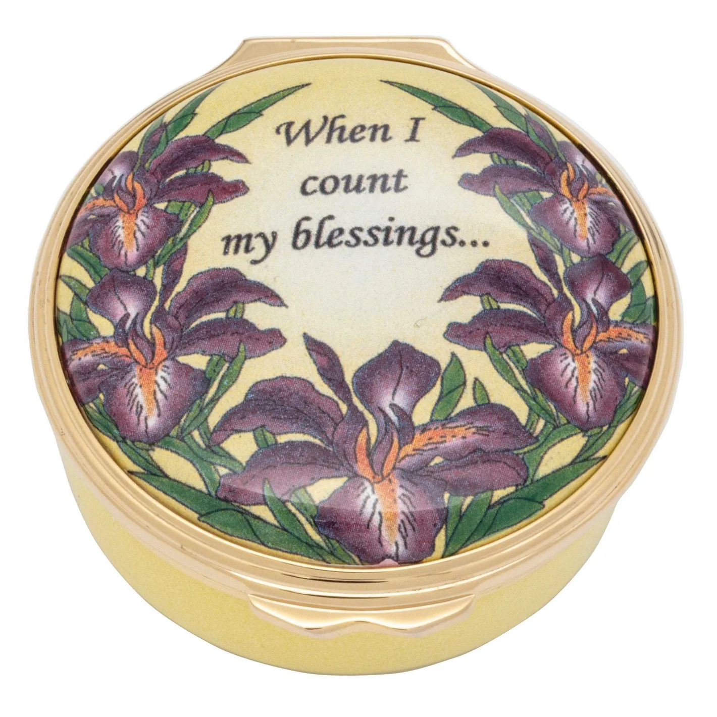 Halcyon Days Personalisation*When I Count My Blessings Enamel Box - Personalised