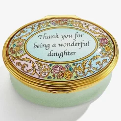 Halcyon Days Message & Occasions*Wonderful Daughter Enamel Box |