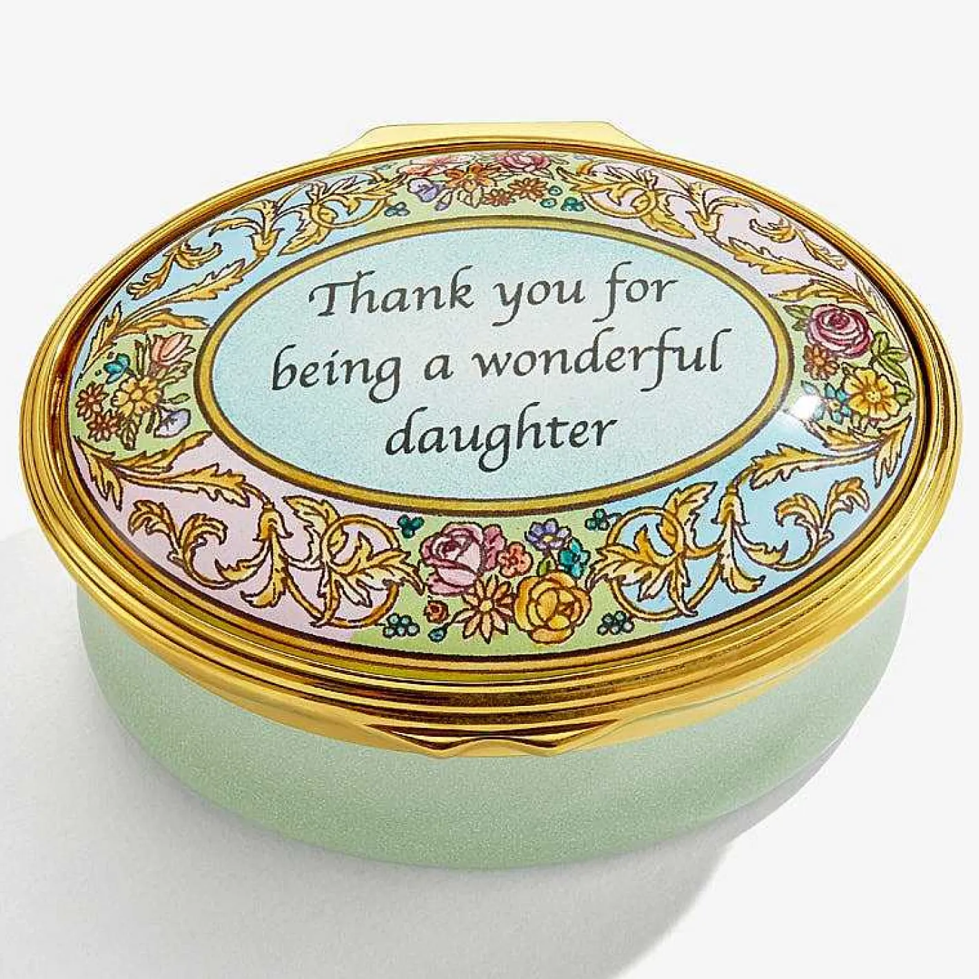 Halcyon Days Message & Occasions*Wonderful Daughter Enamel Box |