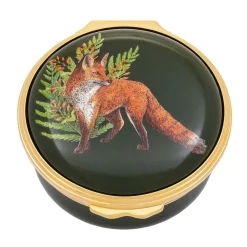 Halcyon Days Iconic Great Britain*Woodland Wildlife Fox Enamel Box