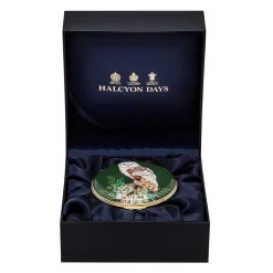 Halcyon Days Iconic Great Britain*Woodland Wildlife Owl Enamel Box