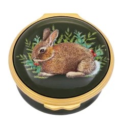 Halcyon Days Iconic Great Britain*Woodland Wildlife Rabbit Enamel Box