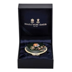 Halcyon Days Iconic Great Britain*Woodland Wildlife Robin Enamel Box