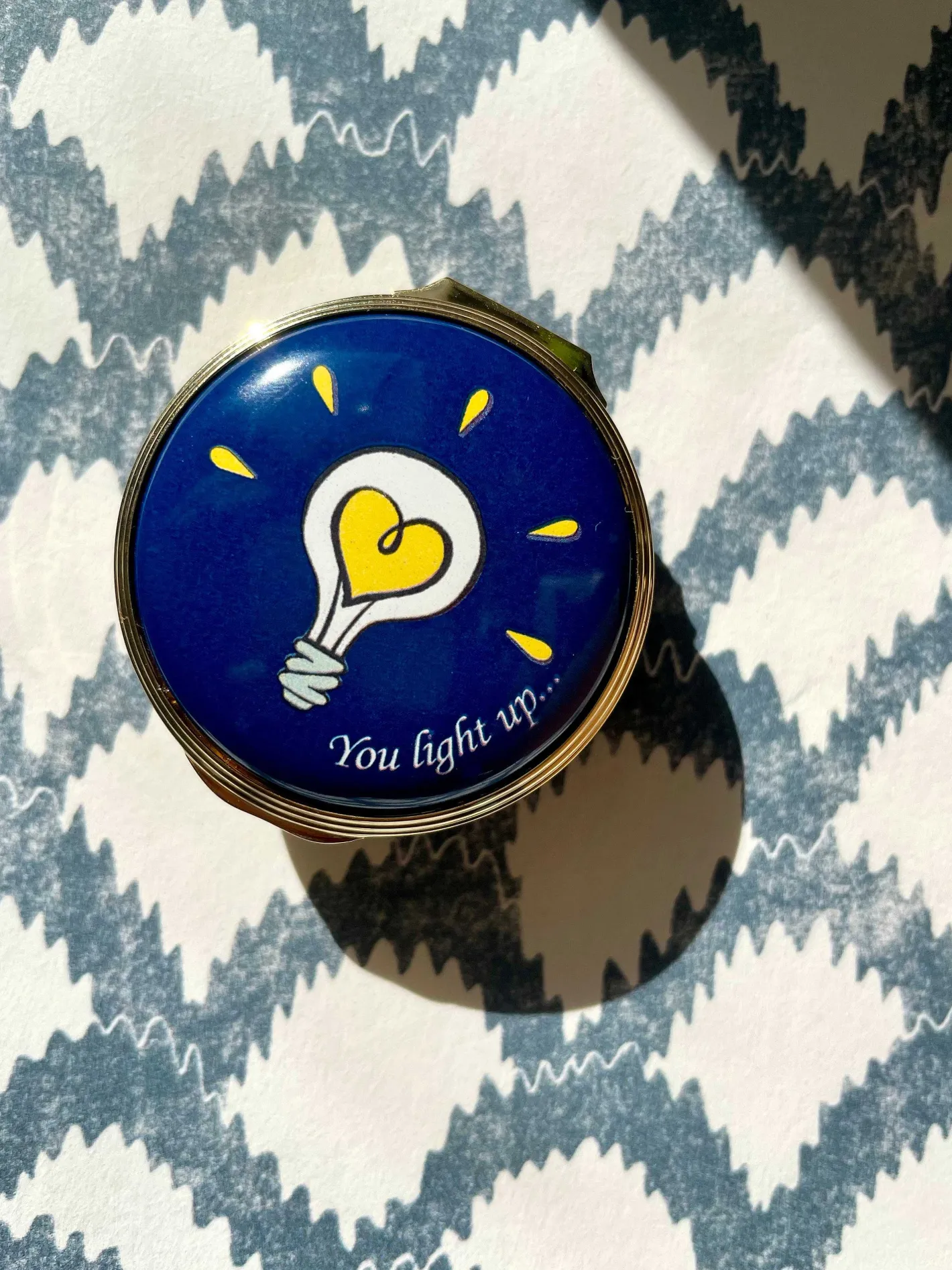 Halcyon Days Message & Occasions*You Light Up My Life Enamel Box |