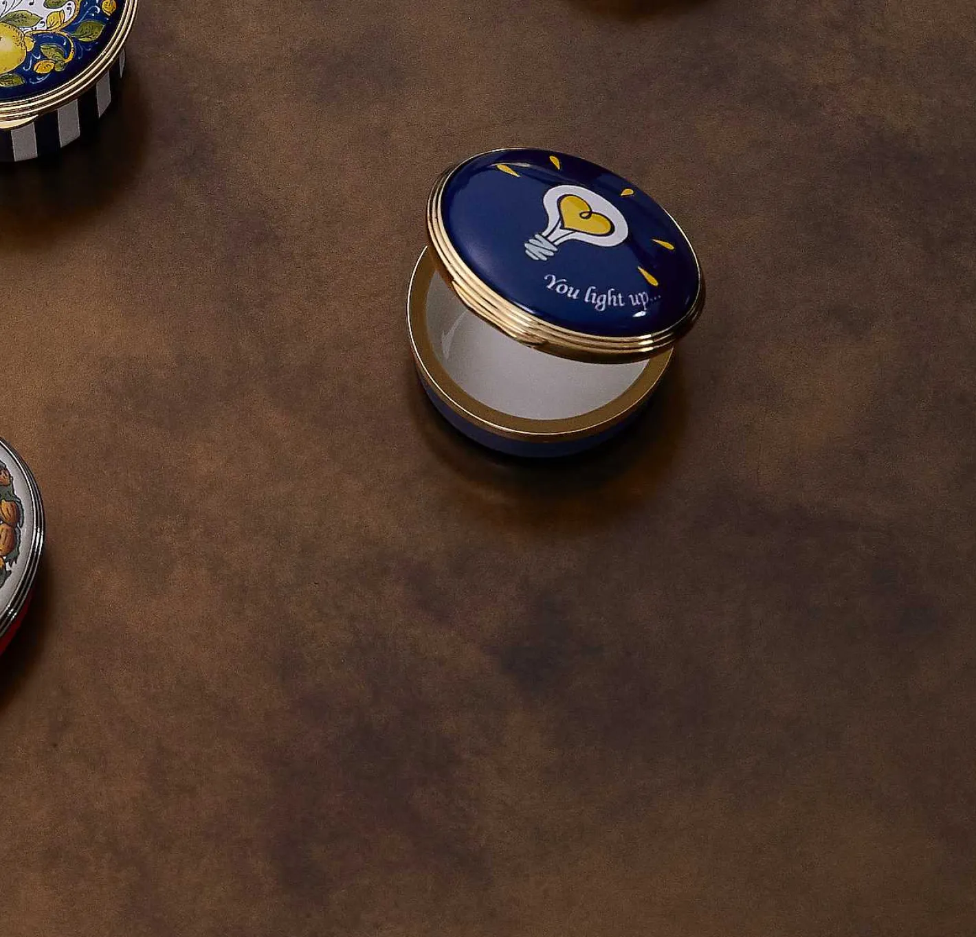 Halcyon Days Message & Occasions*You Light Up My Life Enamel Box |